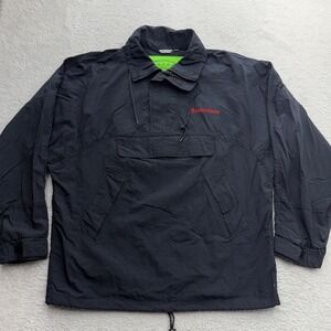 Vintage Budweiser Dash Lifes Adventures Anorak Windbreaker Jacket Mens L Black